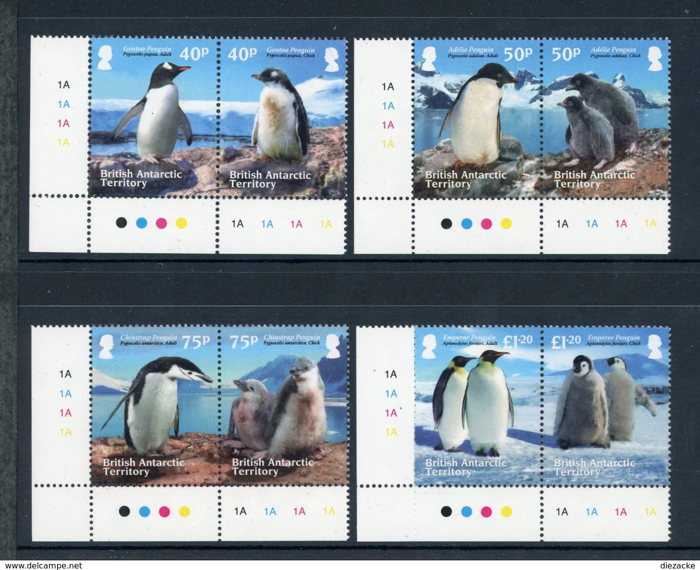 Brit. Antarktis Gebiete 4 Paare MiNr. 632-39 Postfrisch MNH Vögel (Vög2889 - Sonstige & Ohne Zuordnung