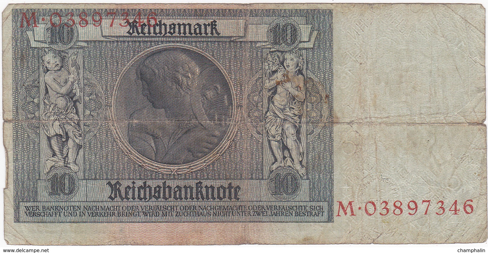 Allemagne - Billet De 10 Reichsmark - A.D. Thaer - 22 Janvier 1929 - 10 Mark