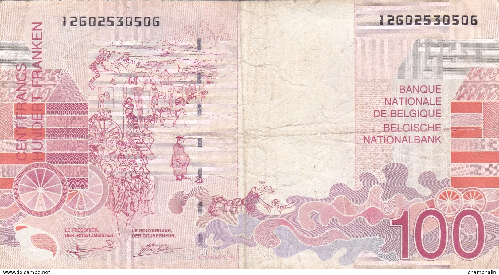 Belgique - Billet De 100 Francs - James Ensor - Non Daté - 100 Franchi