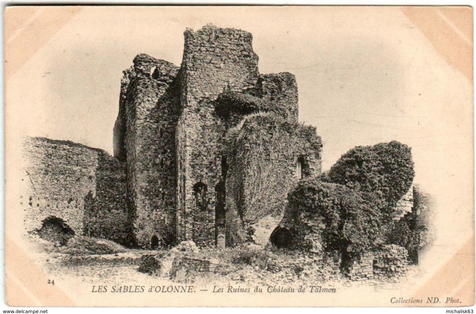 61kx 249 CPA - SABLES D'OLONNE - LES RUINES DU CHATEAU DE TALMON - Sables D'Olonne