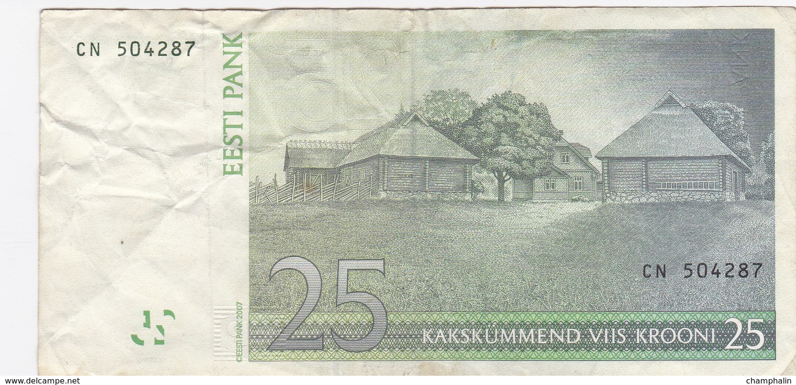 Estonie - Billet De 25 Krooni - Anton-Hansen Tammsaare - 2007 - Estonie