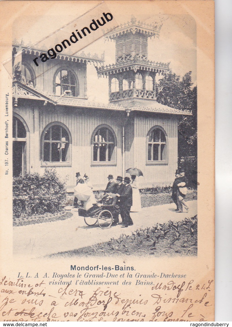 CPA - LUXEMBOURG - MONDORF-les BAINS - L.L.A.A. ROYALES LE GRAND DUC Et LA GRANDE DUCHESSE Visitant L'établissement - Mondorf-les-Bains