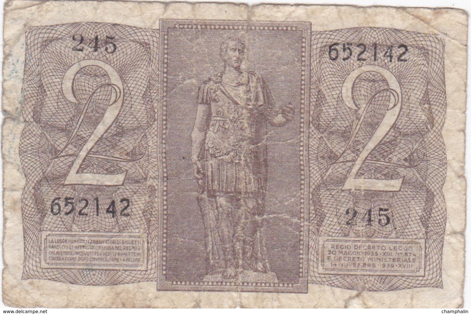 Italie - Billet De 2 Lire - 20 Mai 1935 - Italia – 2 Lire