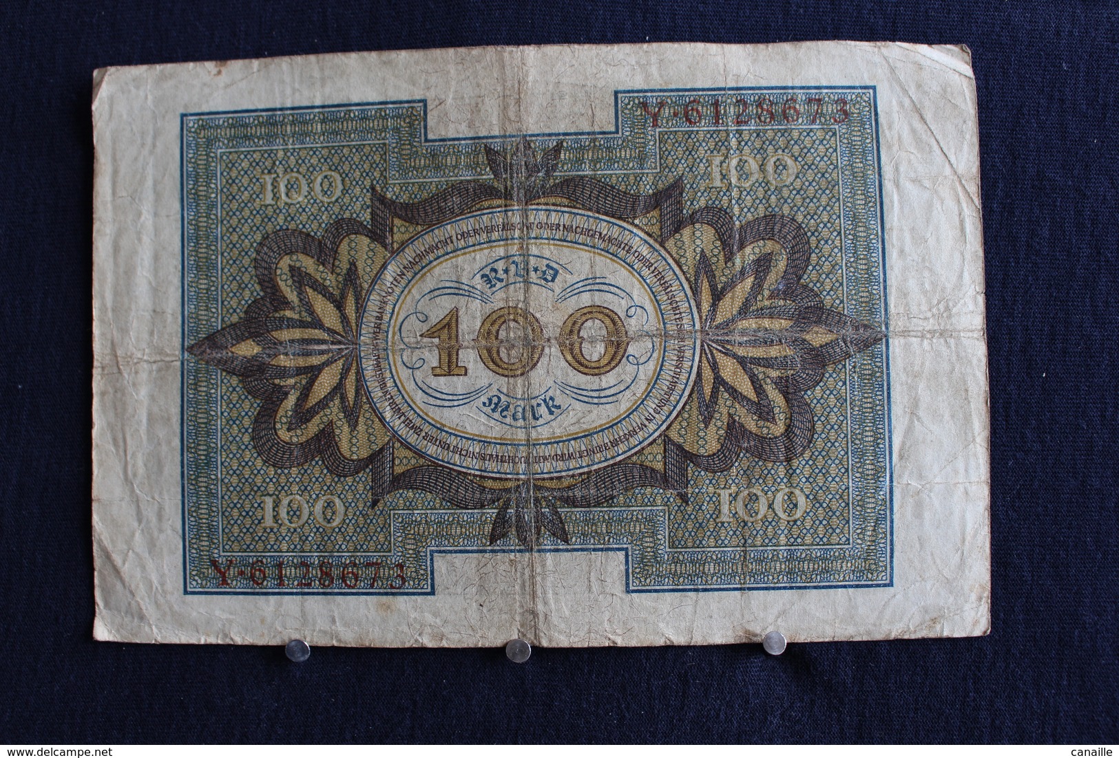 6 / Allemagne - République De Weimar, Reichsbanknote - 1.10.1920 / 100 Mark - N° R.B.D   Y . 6128673 - 100 Mark
