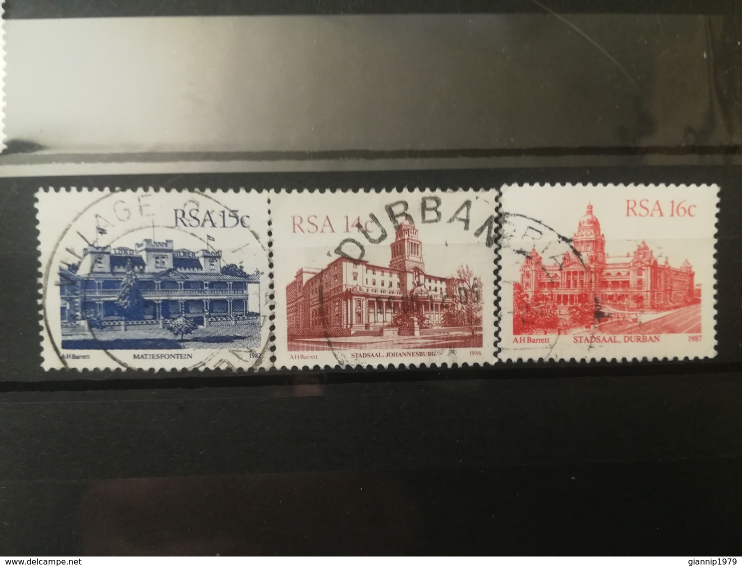 FRANCOBOLLI STAMPS SUD AFRICA SOUTH 1982 USED SERIE EDIFICI ARCHITECTURE   RSA - Usati