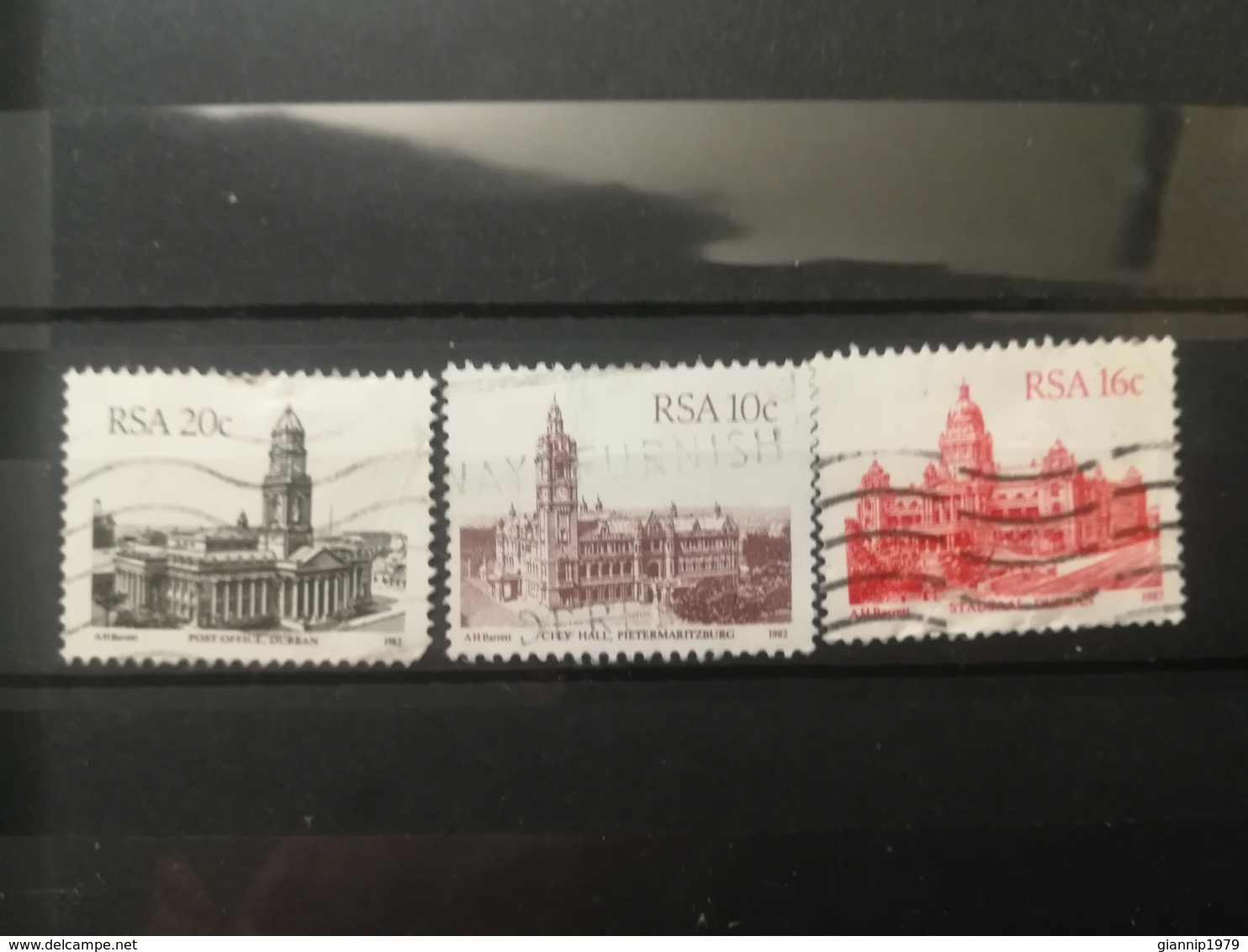 FRANCOBOLLI STAMPS SUD AFRICA SOUTH 1982 USED SERIE EDIFICI ARCHITECTURE   RSA - Used Stamps