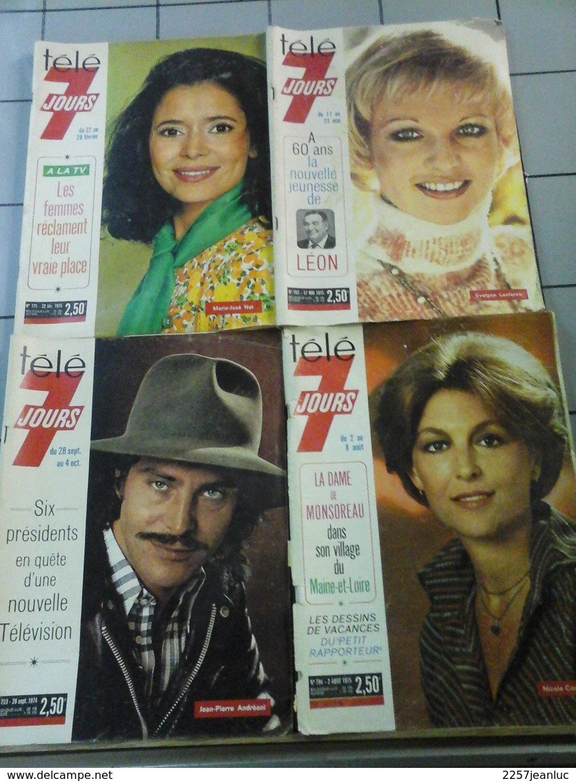 Lot De 6 Télé 7 Jours De 1974 - 1950 - Nu