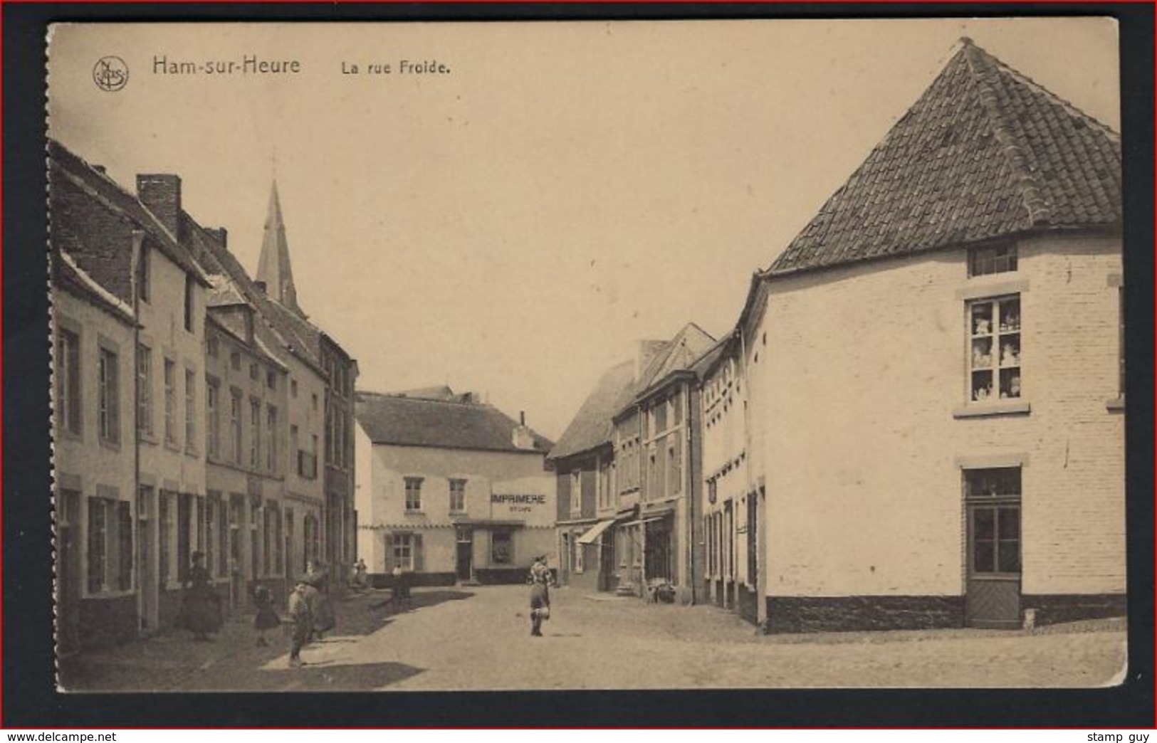 Ongebruikte Postkaart Van Ham-sur-Heure - La Rue Froide - Animée - 1913 - Edit. Alfred Frère / Nels N° 15 ; Zie 2 Scans - Ham-sur-Heure-Nalinnes