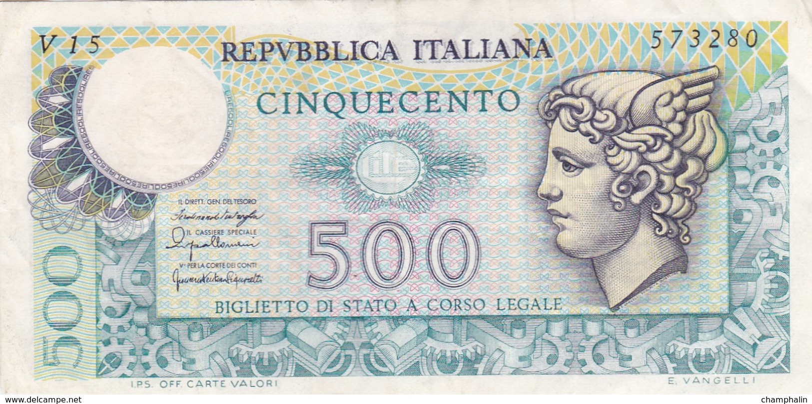 Italie - Billet De 500 Lire - 20 Décembre 1976 - 500 Lire