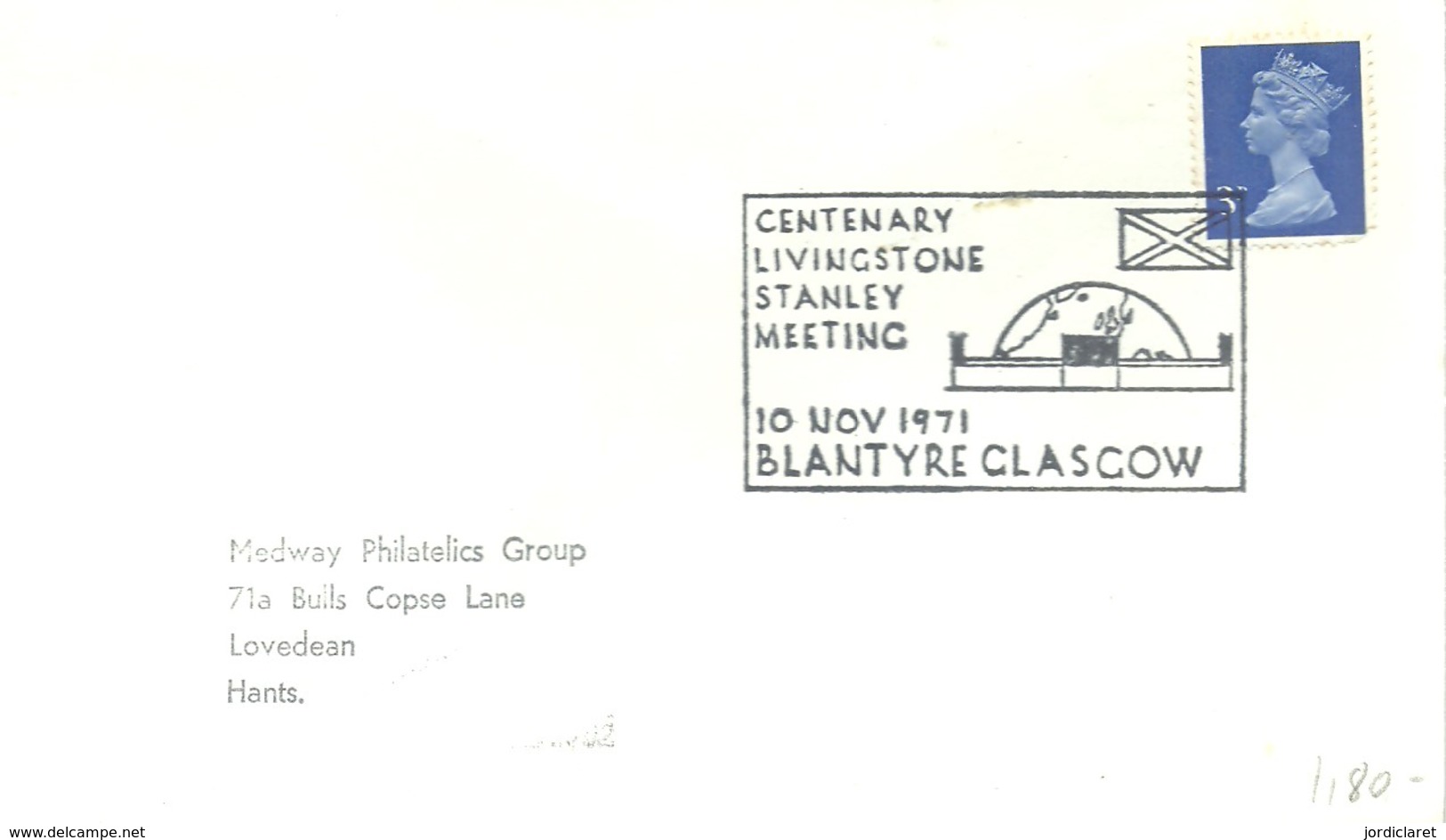 POSTMARKET  1971   STANLEY ,LIVINGSTONE - Marcofilia