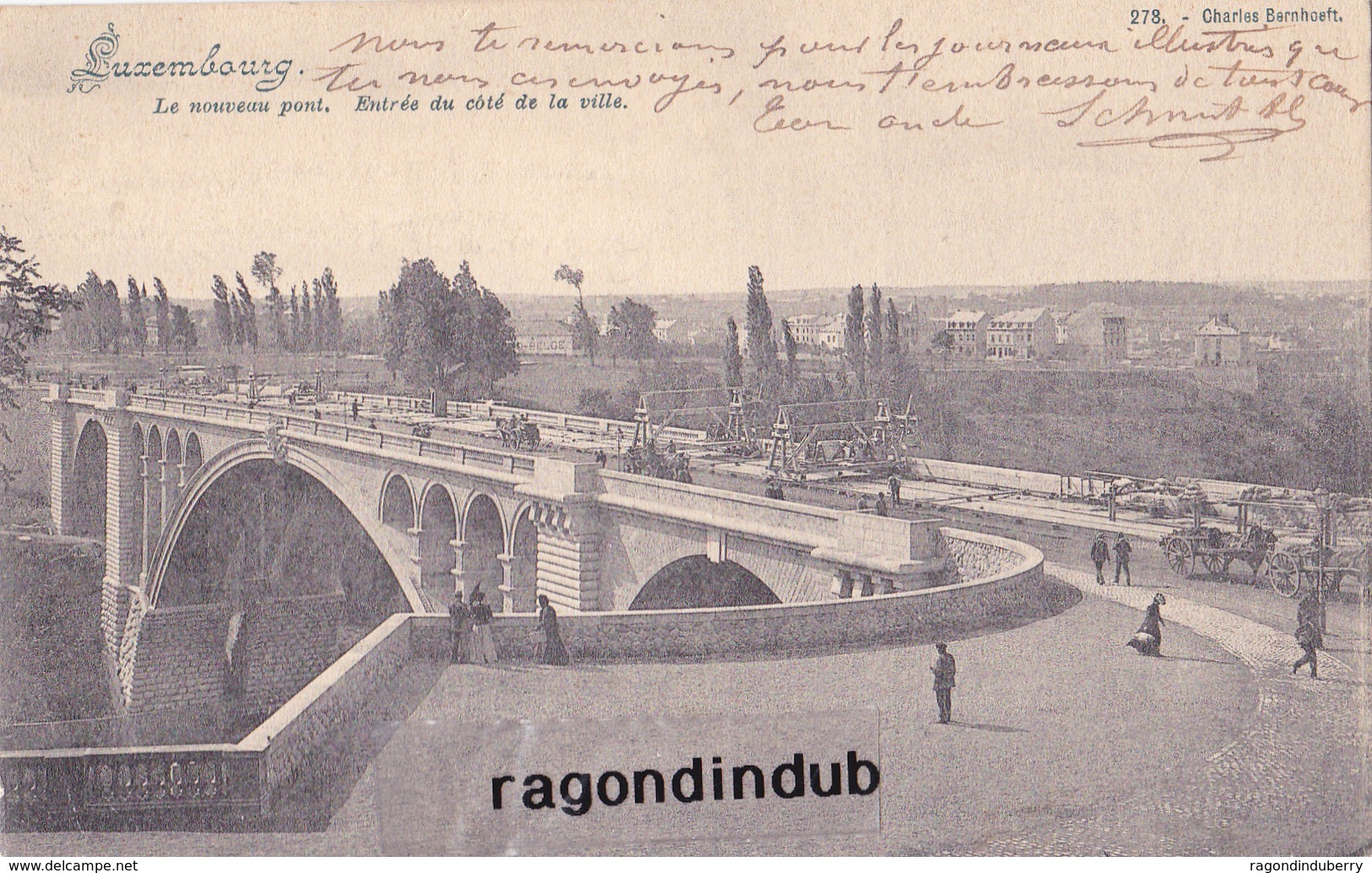 CPA - LUXEMBOURG - LUXEMBOURG Le Nouveau Pont - Entrée Du Côté De La Ville -1903 - Belle Oblitération LUXEMBOURG-REMICH - Luxemburg - Town