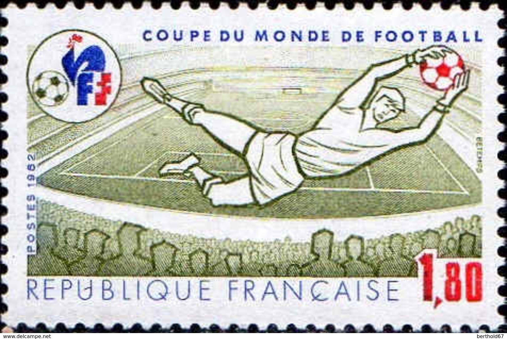 France Poste N** Yv:2209 Mi 2331 Yv:1,85 Euro Coupe Du Monde De Football Espagne - Neufs