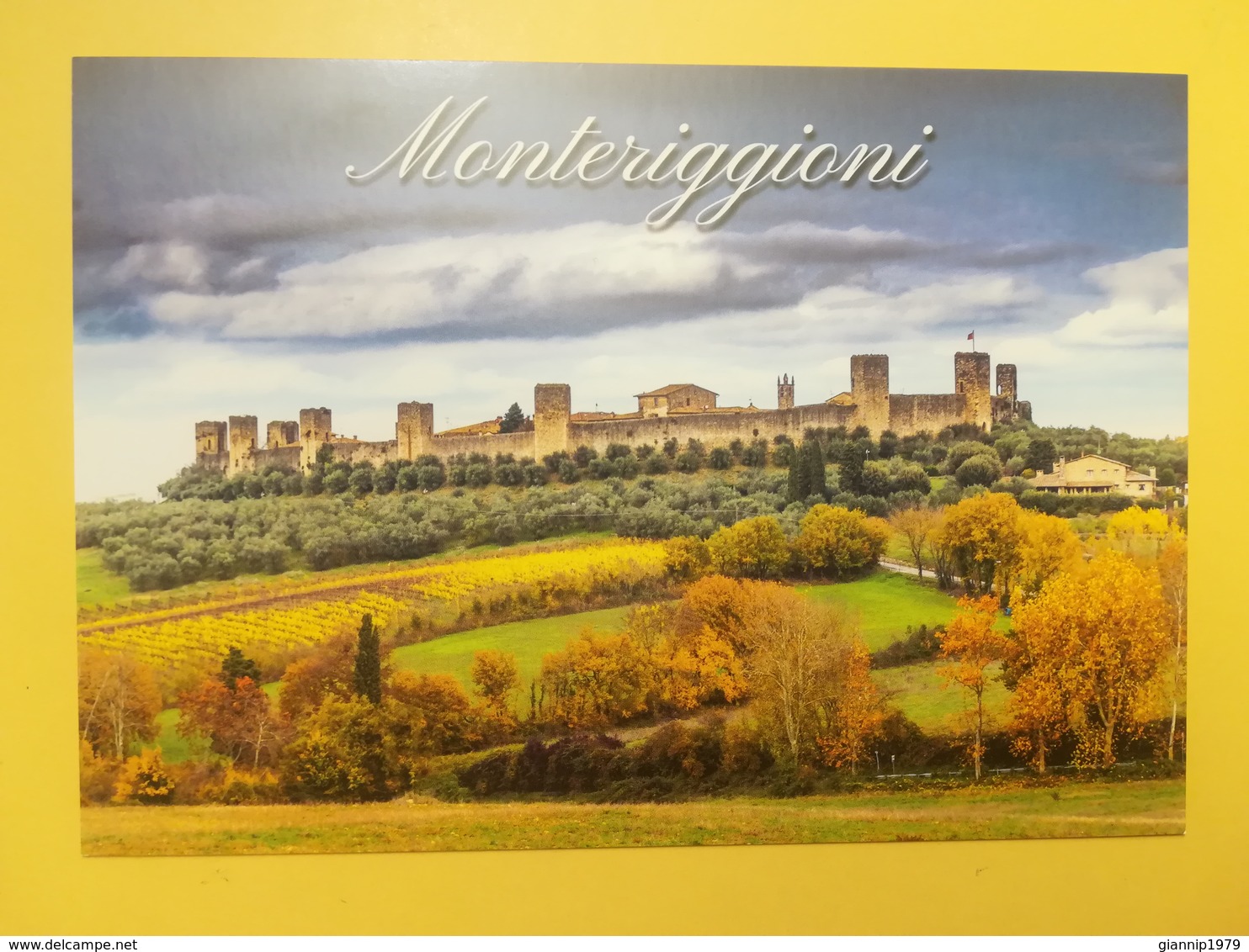 CARTOLINA POSTCARD NUOVA ITALIA ITALY TOSCANA SIENA MONTERIGGIONI VEDUTA PANORAMA - Siena