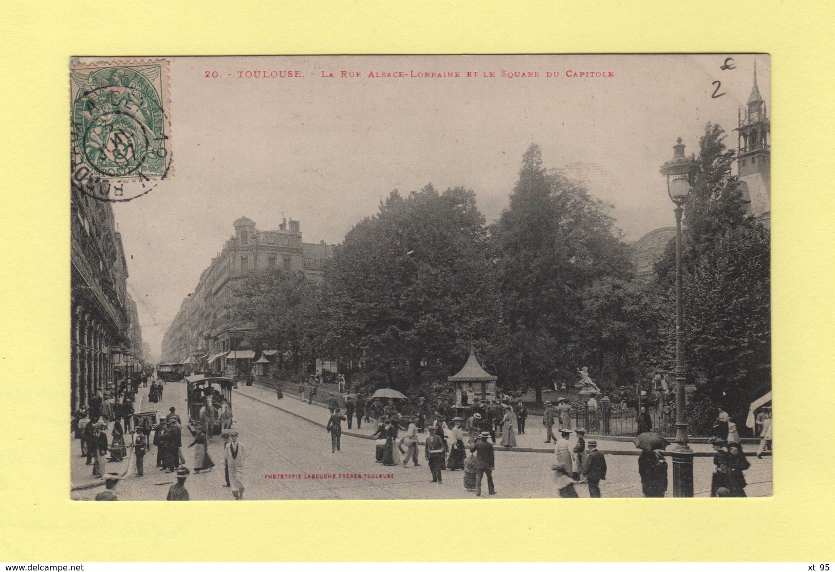 Ambulant - Bordeaux A Cette 1° A - 3 Juil 1907 - Typ Blanc - Spoorwegpost