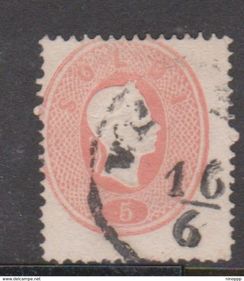 Lombardy-Venetia  S 33 1861 King Joseph 5s Red, Used - Lombardy-Venetia