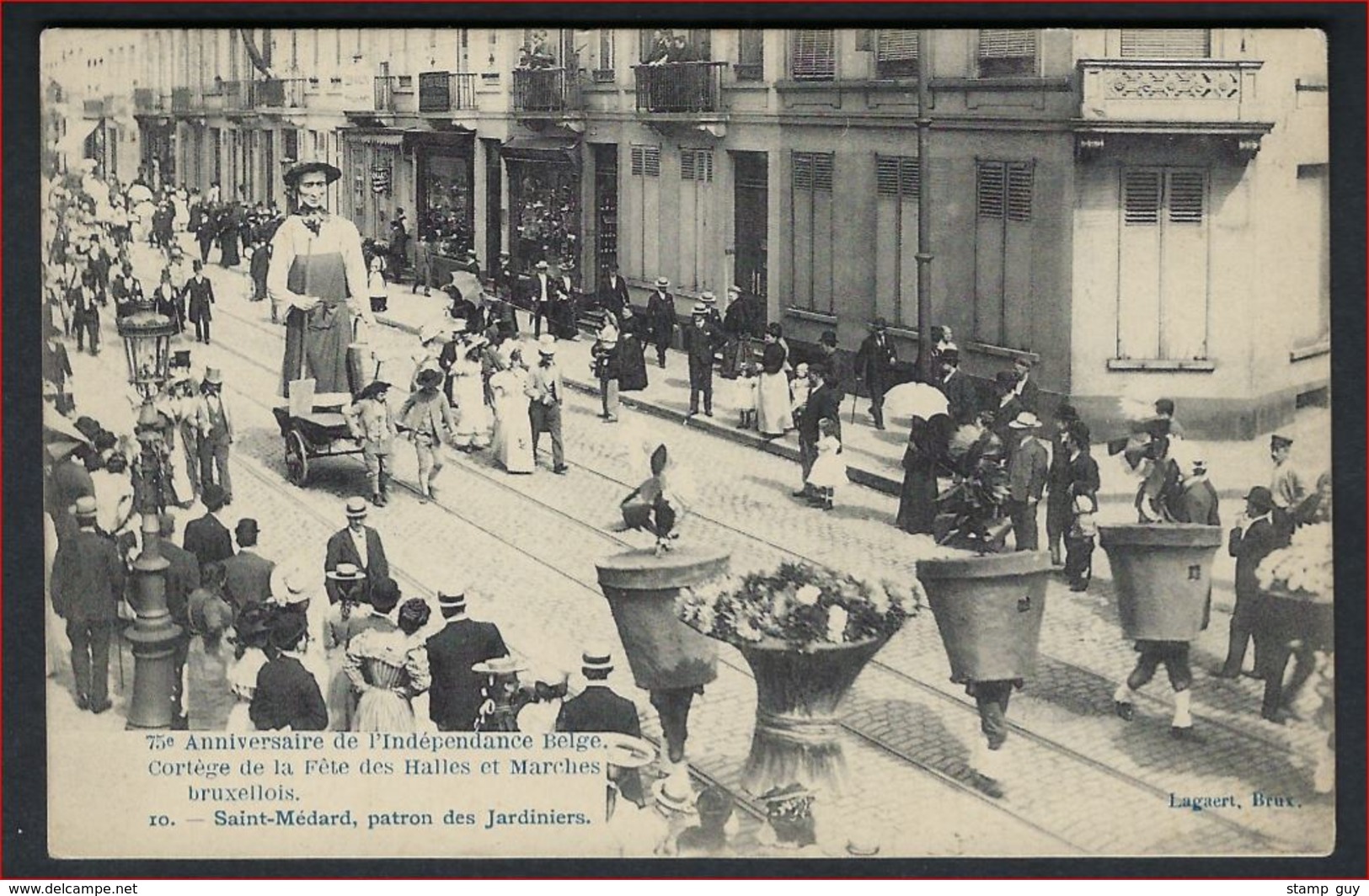 Ongebruikte Postkaart Van 75 Anniversaire De L'Indépendance Belge. 10. Saint Médard, Patron Des Jardiniers ! - Fêtes, événements