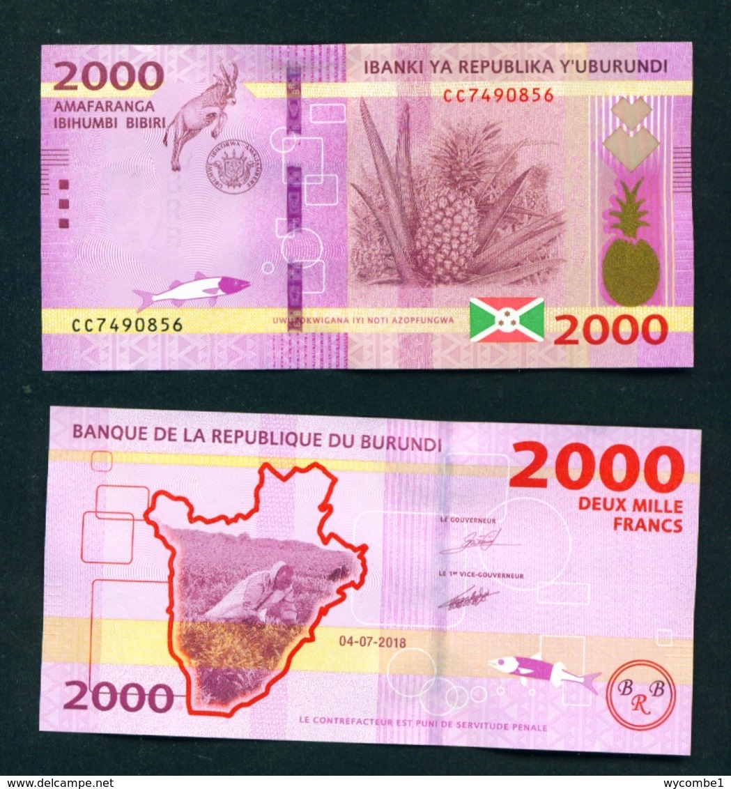 BURUNDI - 2018 2000 Francs UNC - Burundi