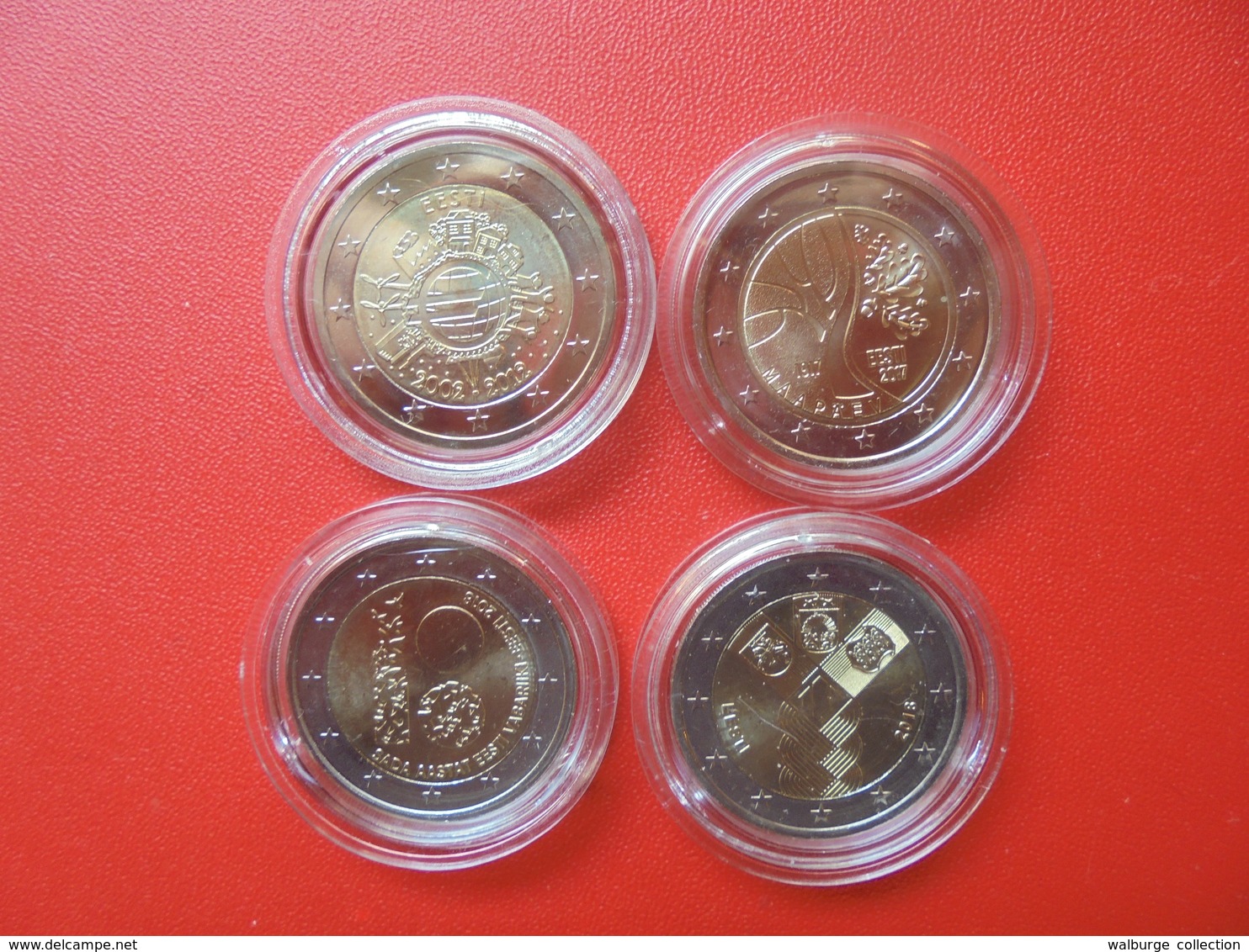 LOT De 2 EURO ESTONIE 4 MONNAIES Entre 2012 Et 2018 QUALITE UNC - Sonstige & Ohne Zuordnung