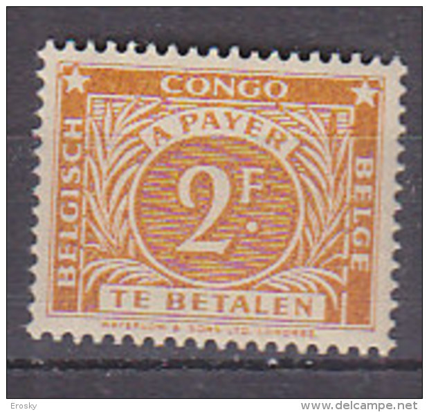 A0272 - CONGO BELGE TAXE Yv N°77(A) ** - Neufs