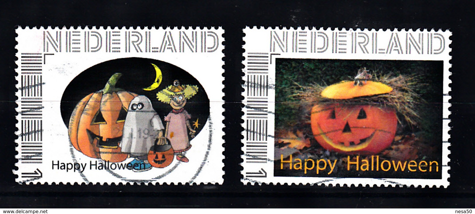 Nederland Persoonlijke  Zegel: Thema: Happy Haloween 2 X - Gebraucht