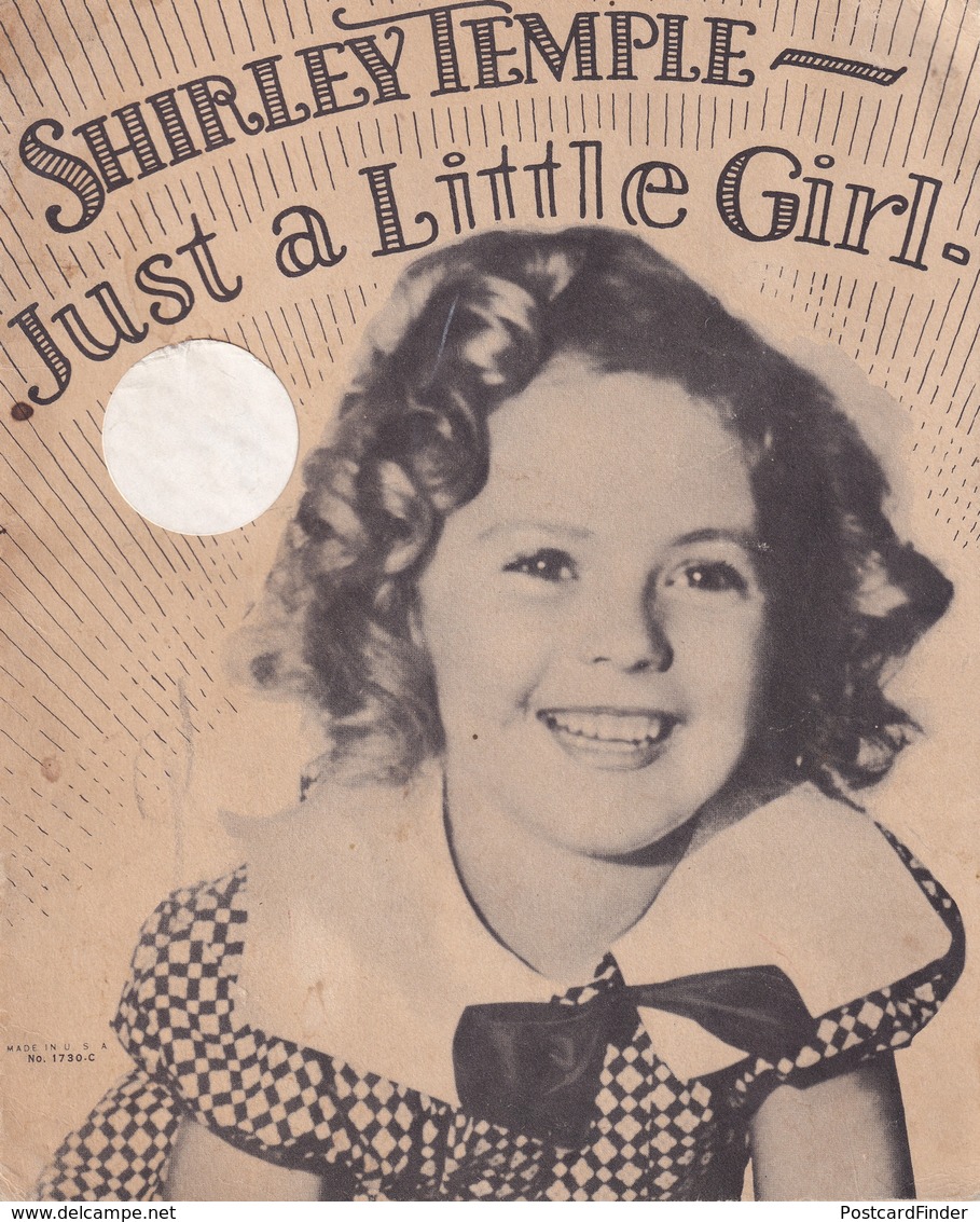 Shirley Temple Just A Little Girl Antique Rare Old Photo Book - Entertainment