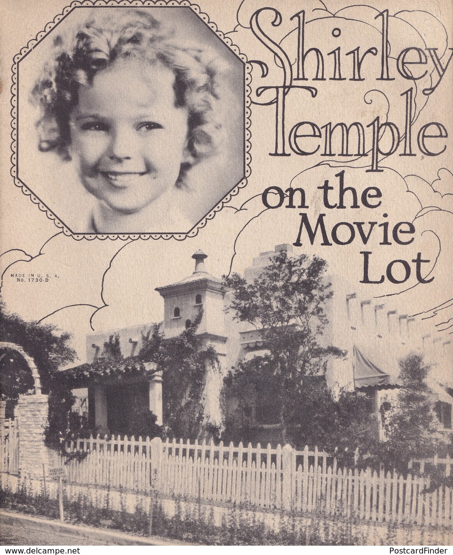 Shirley Temple On The Movie Lot Photo Old Antique Book - Entertainment