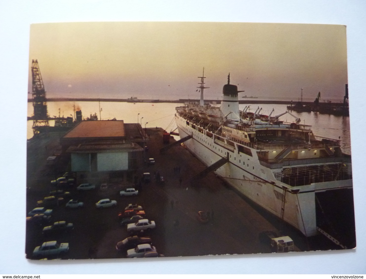 Cartolina Viaggiata "PORTO TORRES Nave Di Linea All'ancora" 1985 - Altri & Non Classificati