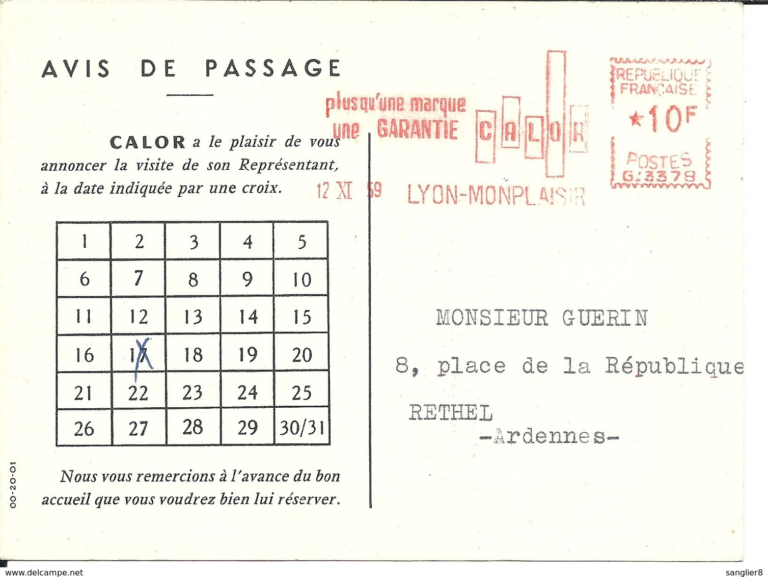 - 69 -  LYON -  PUBLICITE Pour Les Ets CALOR Avec Affranchissement Havas  '2scans' - Autres & Non Classés