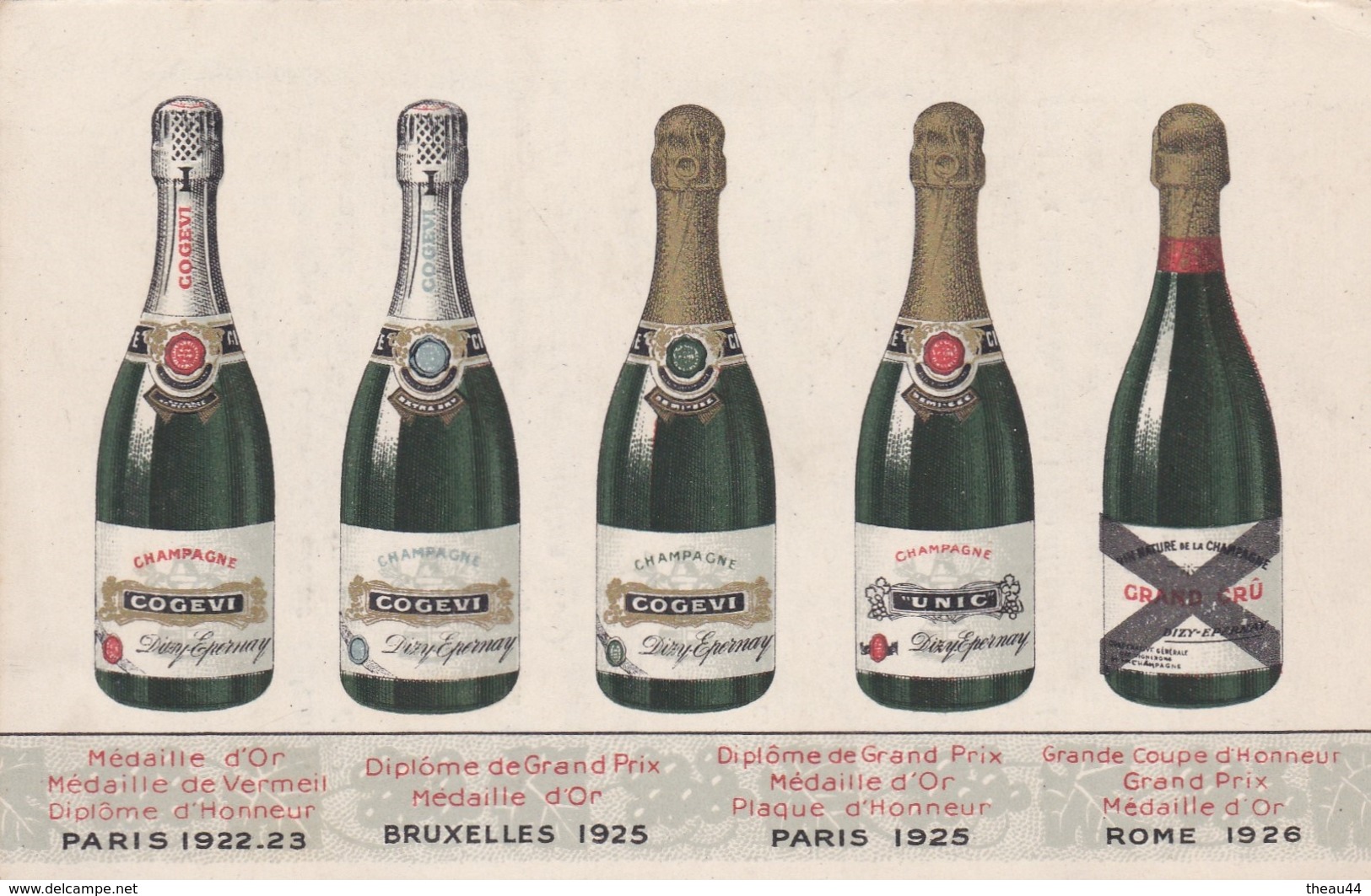 ¤¤  -  AY-en-CHAMPAGNE - Carte Publicitaire Double De La Maison " COGEVI & UNIC " - Tarif  -  ¤¤ - Ay En Champagne