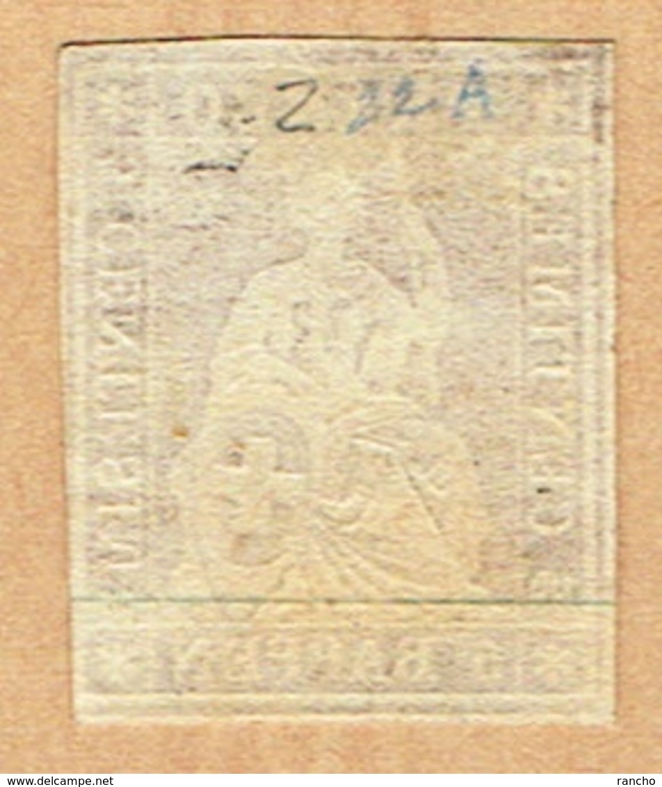 * TIMBRE NEUF 1854 EXPERTISSE . MARCHAND C/.S.B.K. Nr:22A. MICHEL Nr:13Ib. PAPIER MINCE FILS DE SOIE VERT .* - Unused Stamps