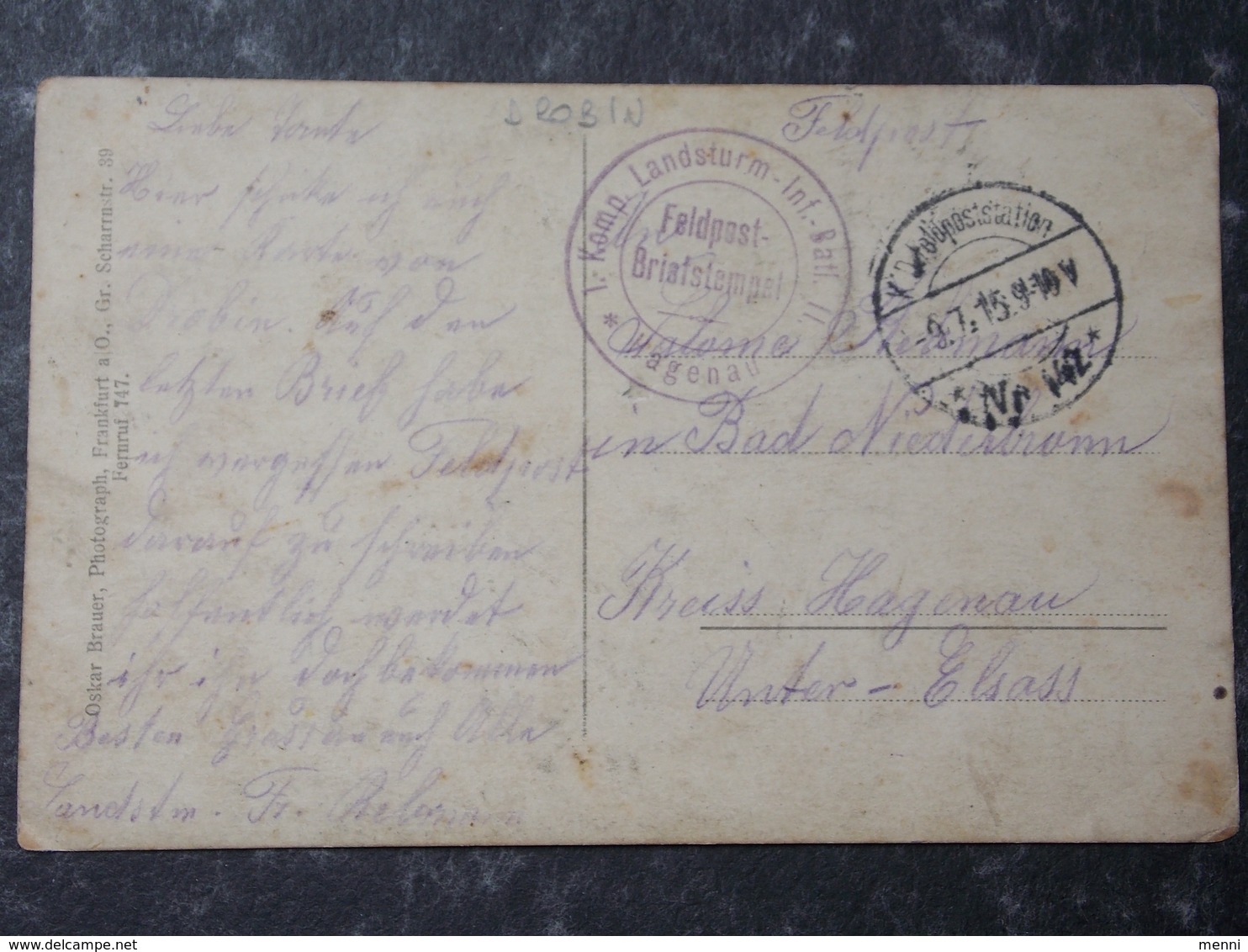 POLEN POLAND POLOGNE - DROBIN - 1915 Central Square - Feldpost - Photo Card - Polen