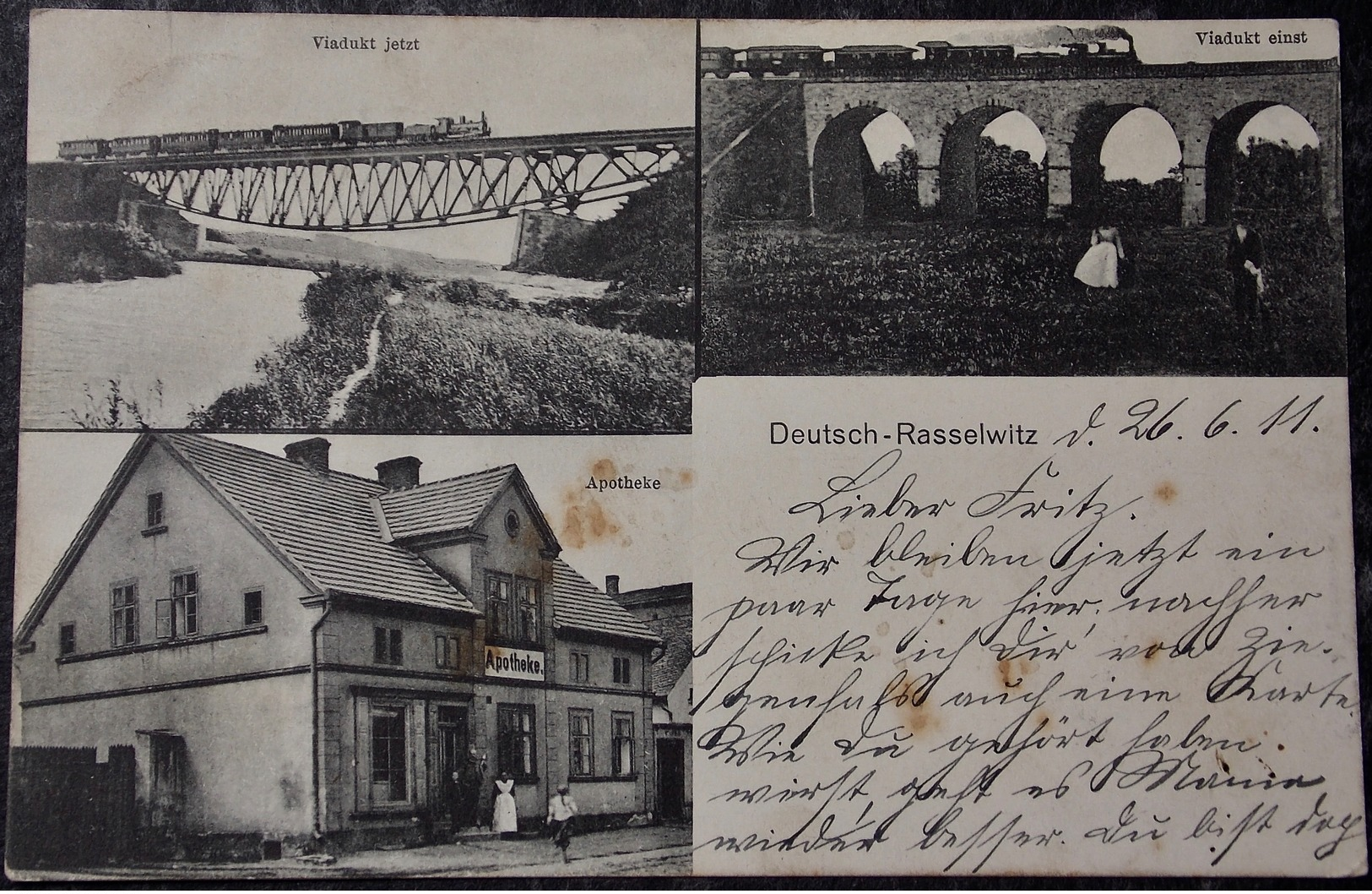 POLEN POLAND POLOGNE - RACLAWICZKI DEUTSCH RASSELWITZ - 1911 Multi View - TRAIN - Polonia