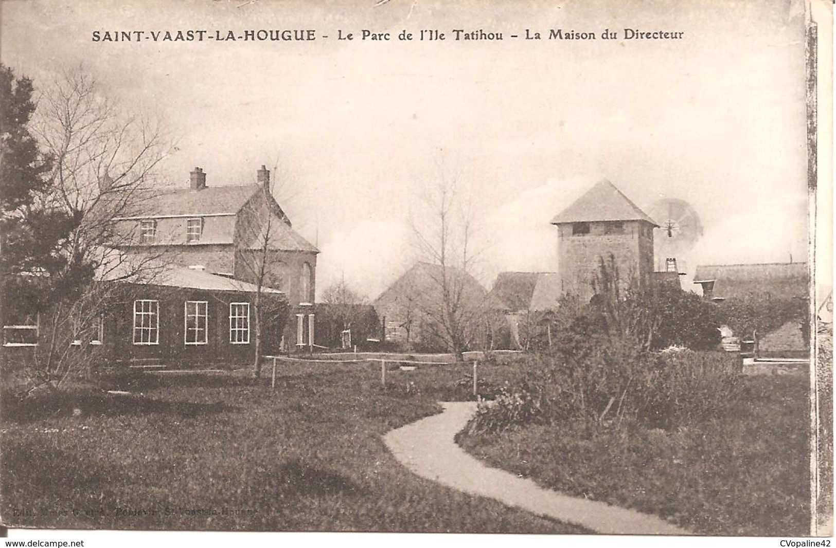 SAINT-VAAST-LA-HOUGUE (50) Le Parc De L'Ile Tatihou - La Maison Du Directeur En 1918 - Saint Vaast La Hougue