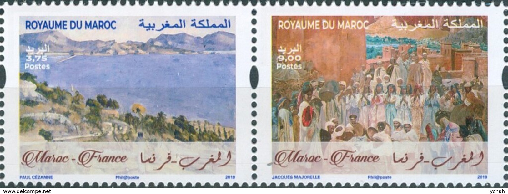 2019 - Emission Commune - Chefs-d'œuvre Des Musées De France Et Du Maroc - Maroc (1956-...)