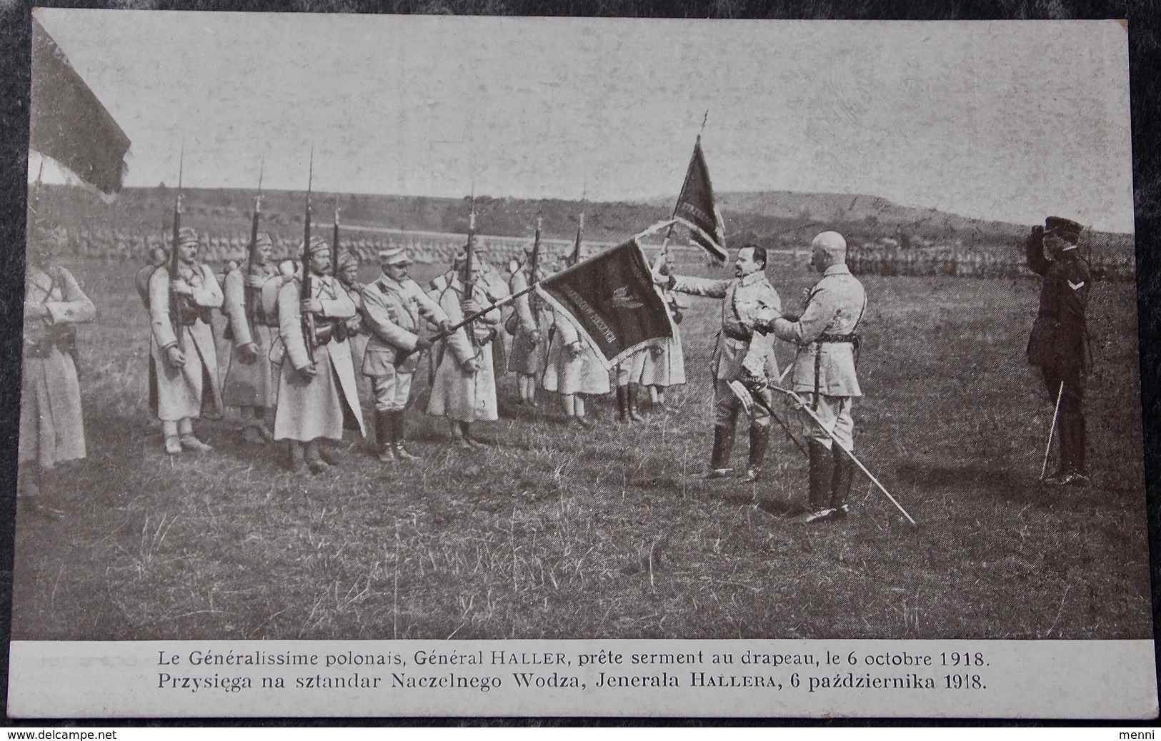 POLEN POLAND POLOGNE - Military - FLAG - Przysiega Na Sztandar Naczelnego Wodzza - Jenerala HALLERA 1918 - Pologne