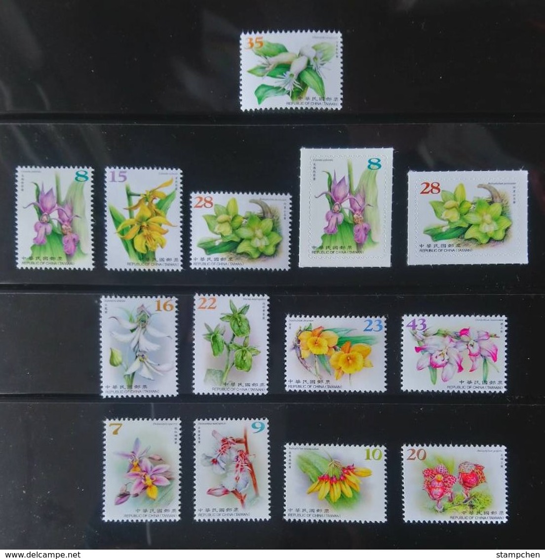 Complete Series Of 2017-2018  Wild Orchids Stamps -(I),(II),(IIa) , (III) & (IV)-orchid Flower - Orchids