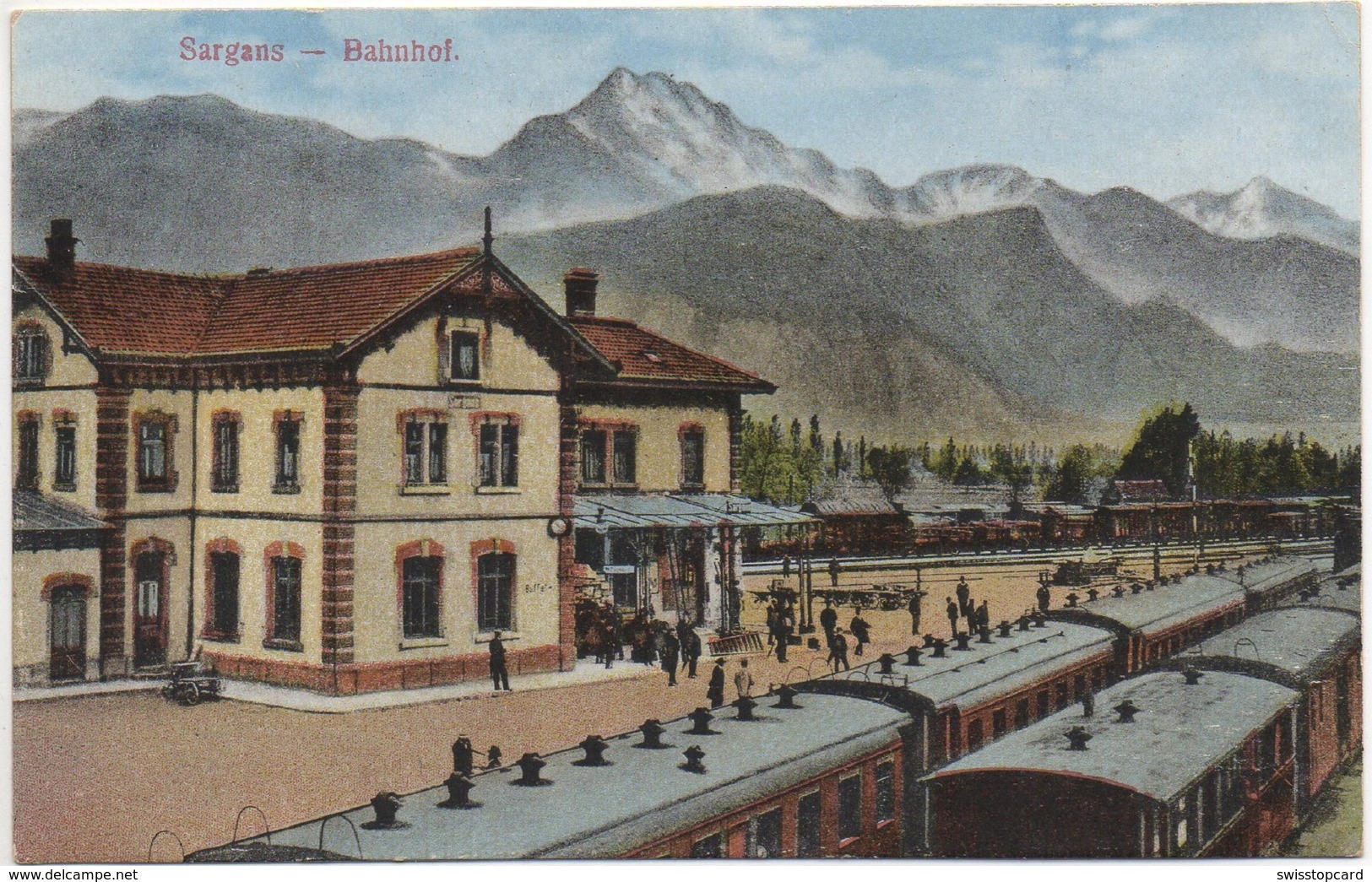 SARGANS Bahnhof Mit Bahn - Sargans