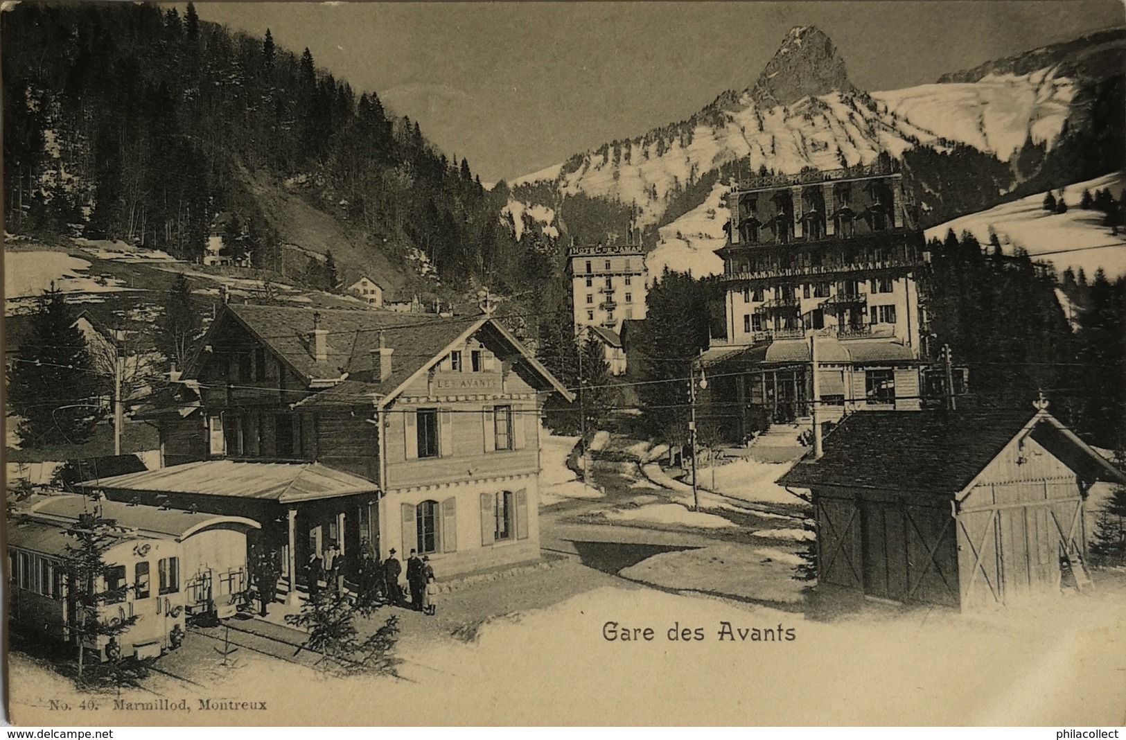 Suisse // Gare Des Avants (train) 1908 - Andere & Zonder Classificatie