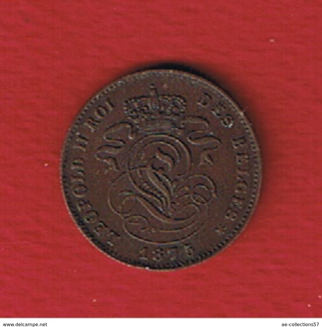 Belgique  -  2 Centimes 1875  -  Km # 4.2  --  état  TTB - 2 Centimes