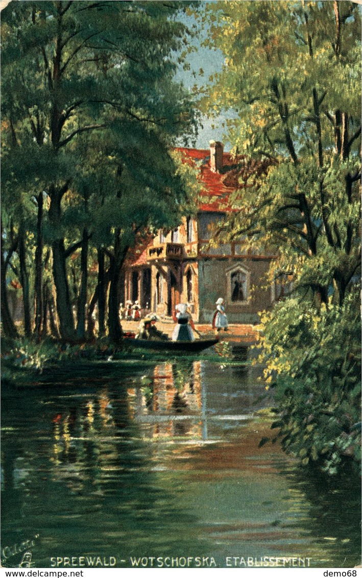 Luebben Allemagne Deutschland Germany Brandebourg  Spreewald Wotschofska Belle Carte Oilette 705 B De 1914 - Lübben (Spreewald)