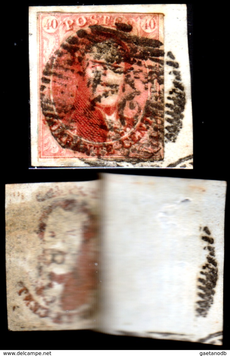 Belgio-318 - Emissione 1851 (o) Used - Bellissimo Decalco - Senza Difetti Occulti. - 1849-1865 Medallones (Otros)