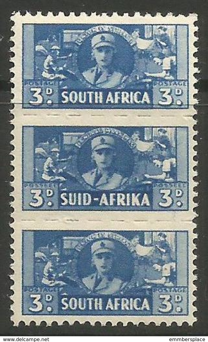 South Africa - 1942 Women's Services 3d Strip MH *   SG 101  Sc 94 - Unused Stamps