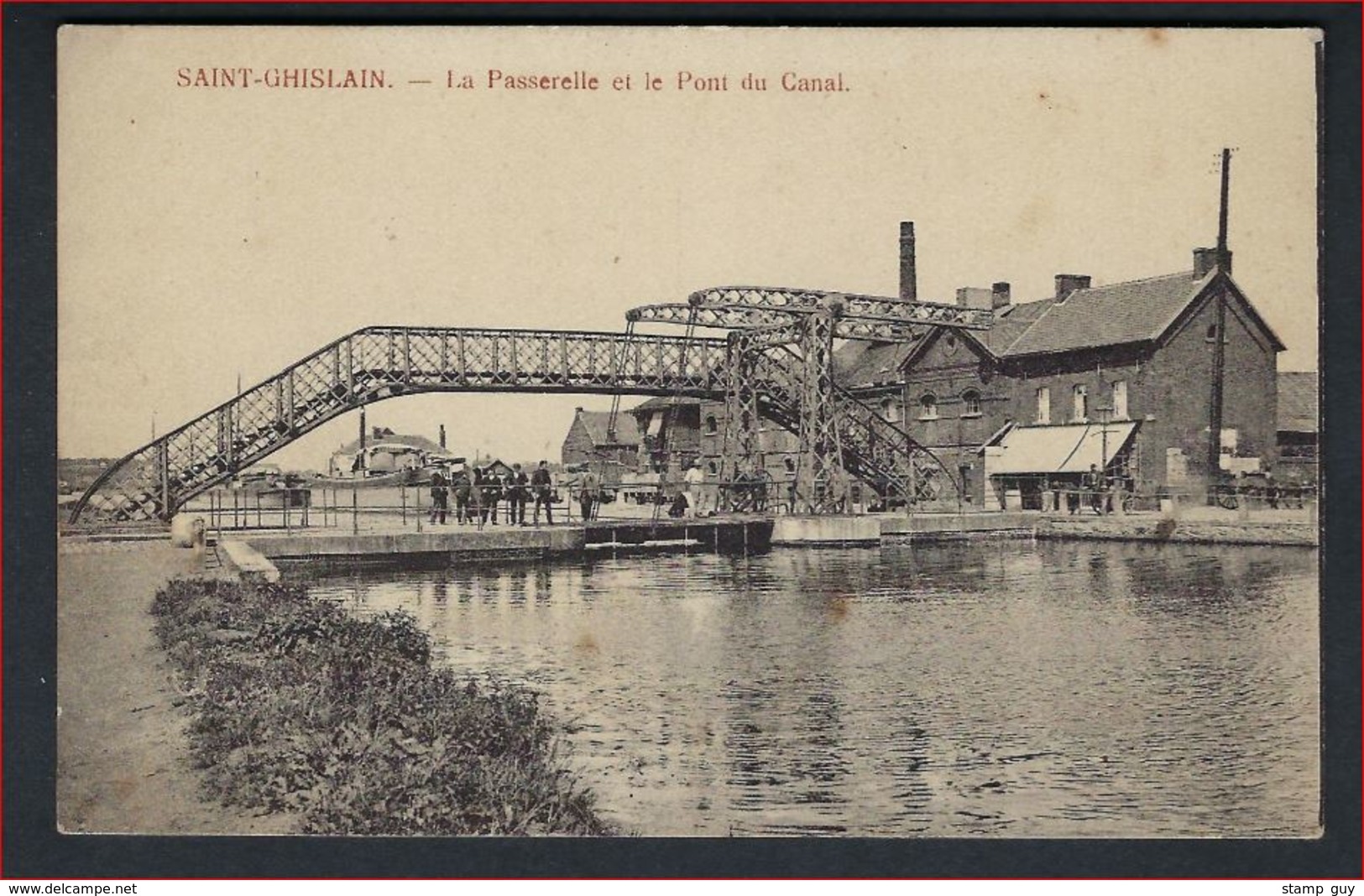 FELDPOST Postkaart Van SAINT-GHISLAIN : La Passerelle Et Le Pont Du Canal ; Staat Zie 2 Scans ! - Saint-Ghislain