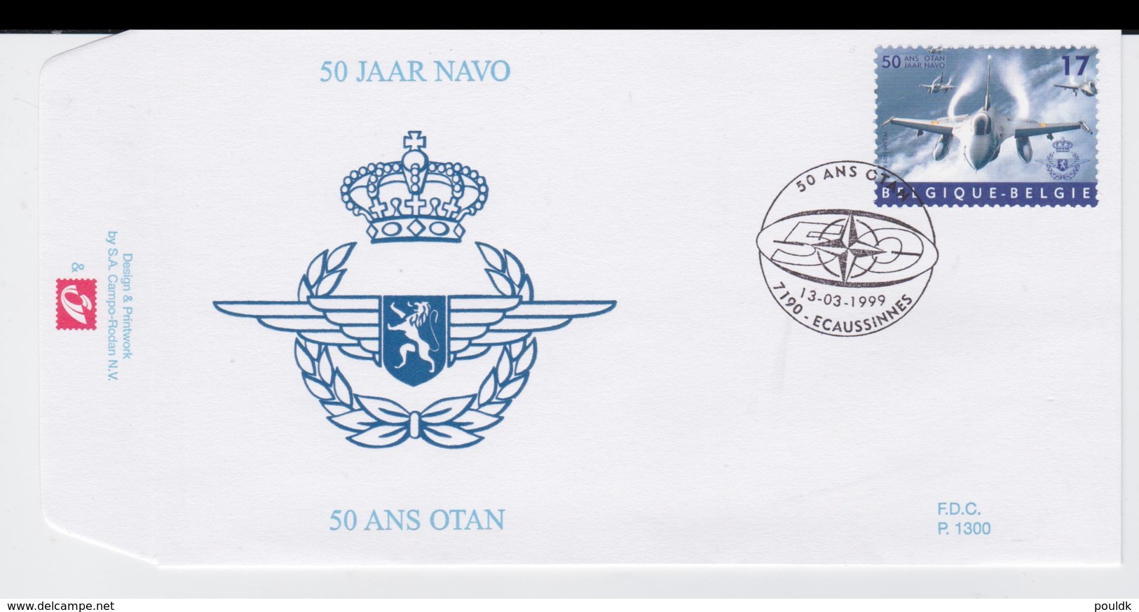 Belgium  1999 FDC NATO 50 Years (T12-19) - Militaria