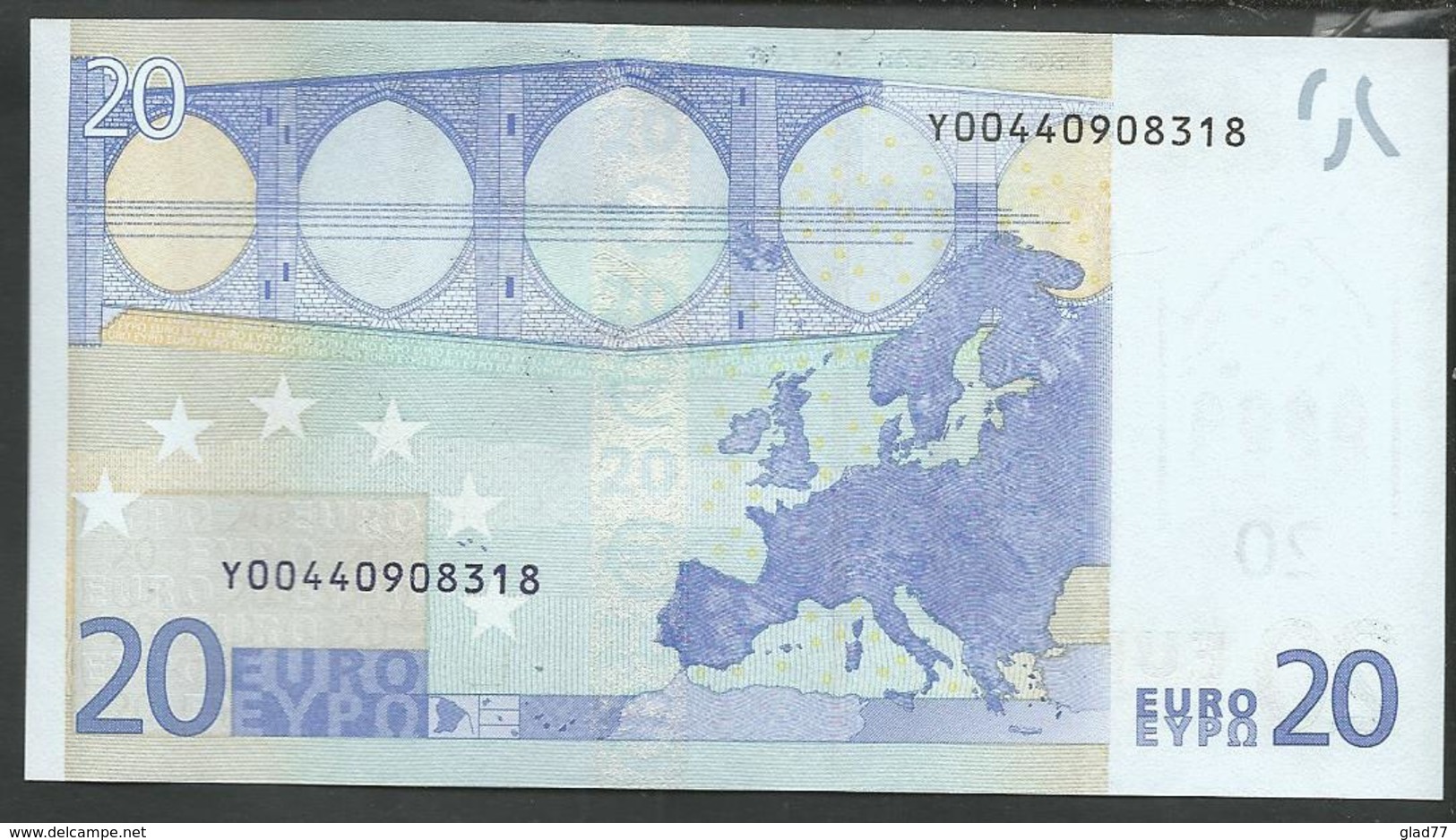 Greece  "Y"  20 EURO GEM UNC! DUISENBERG Signature Printer N001A1!! - 20 Euro