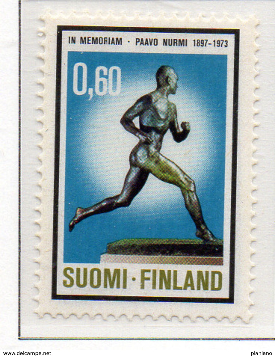 PIA - FINLANDIA - 1973 : Omaggio A Paavo Nurmi  Campione Olimpionico Di Corsa - Statua Di W.Aaltonen - (Yv 706) - Atletica
