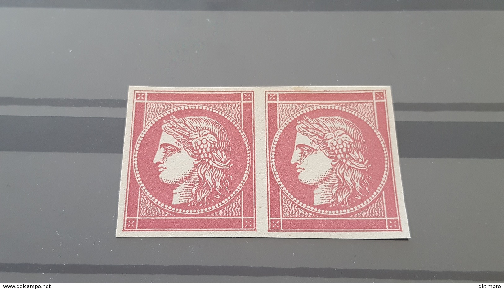 LOT 455609 TIMBRE DE FRANCE NEUF ESSAI RARE EN PAIRE - 1849-1850 Cérès