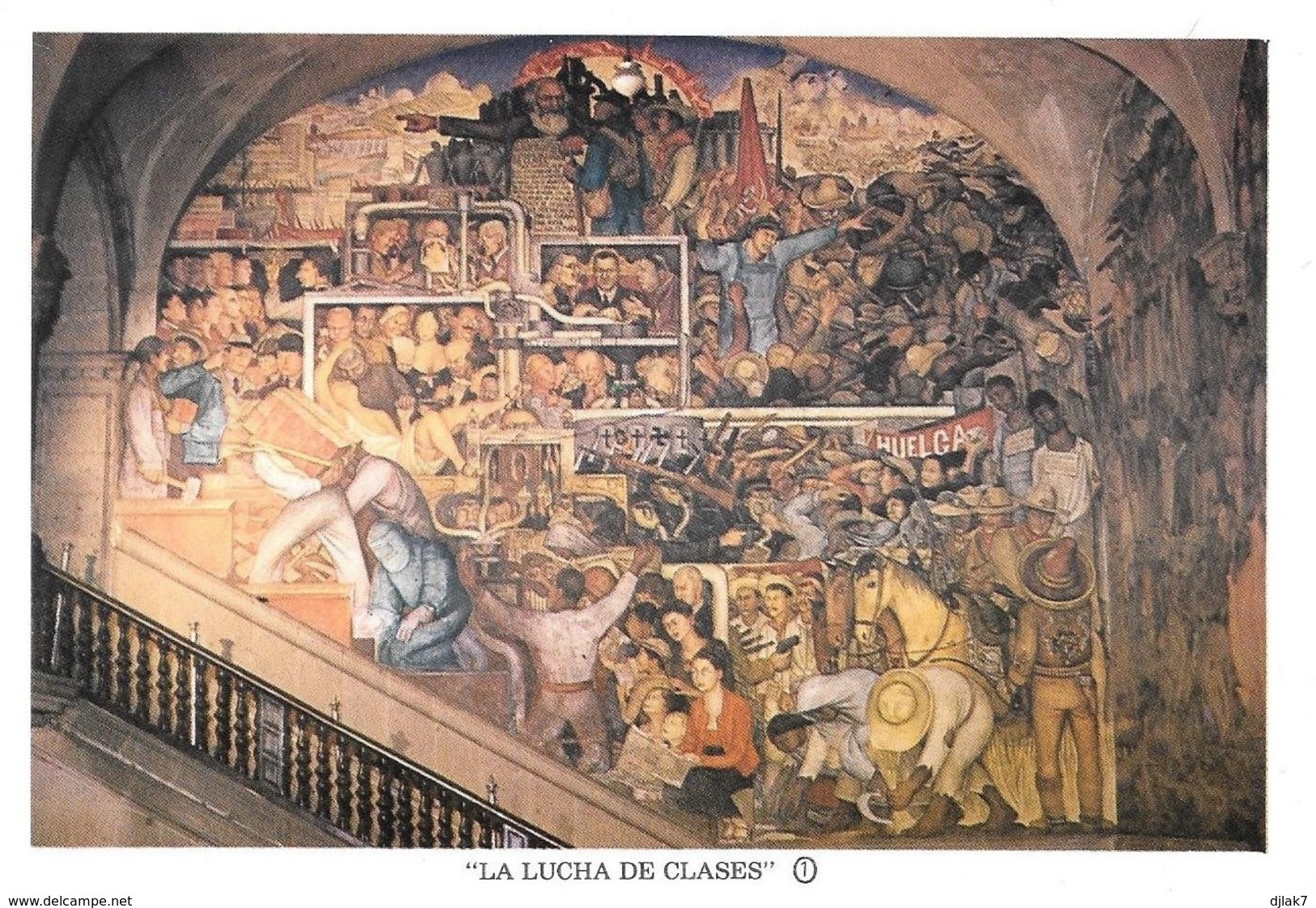 Mexique Palacio Nacional Mexico La Lutte Des Classes (2 Scans) - Mexique