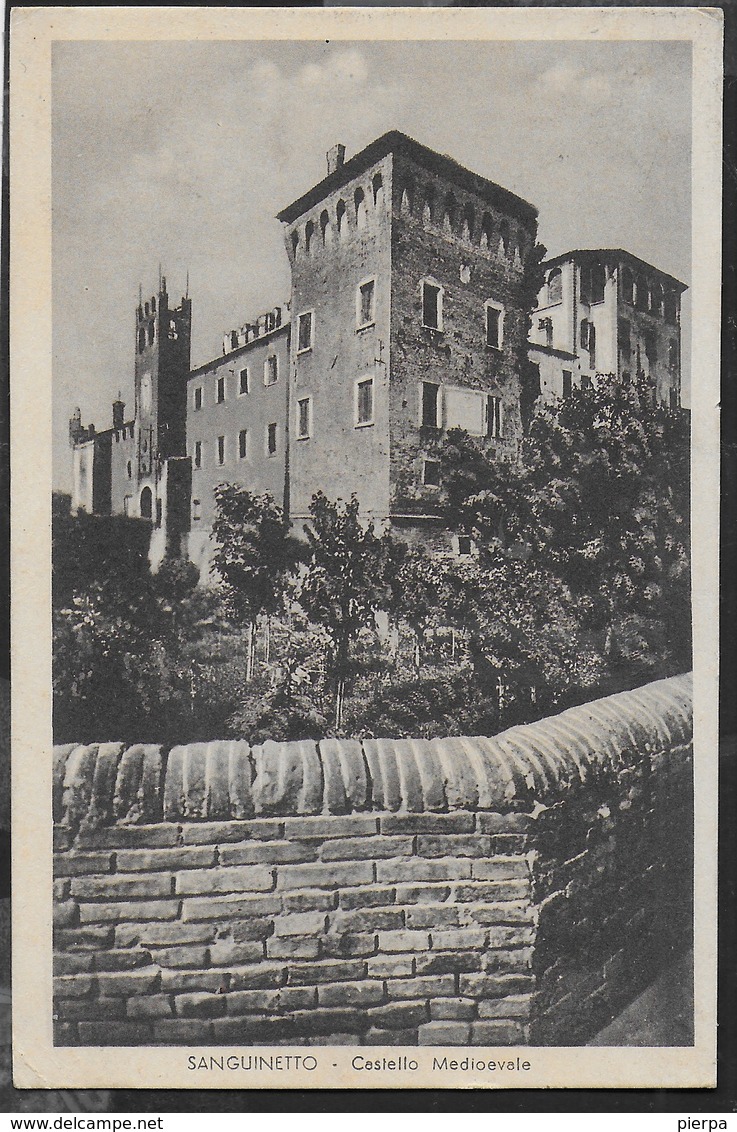 SANGUINETTO - CASTELLO MEDIOEVALE - FORMATO PICCOLO - EDIZ. TOSI VERONA - VIAGGIATA DA SANGUINETTO 03.APR. 1933 - Castles