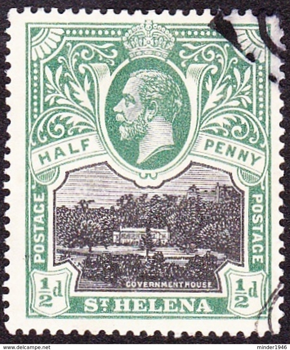 ST HELENA 1912 KGV 1/2d Black & Green SG72 FU - St. Helena